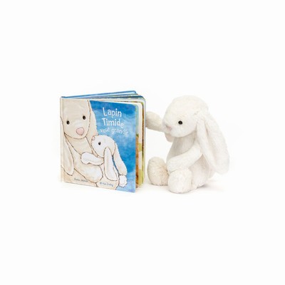 Jellycat Lapin Timide Veut Grandir Livre and Bashful Cream Conejo Medium | NZCG-70482